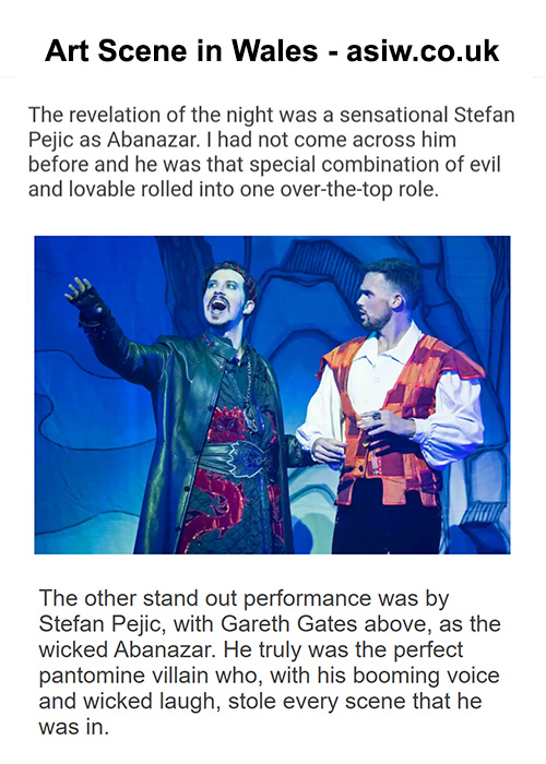 Stefan Pejic - Aladdin, New Theatre Cardiff 2021/2022