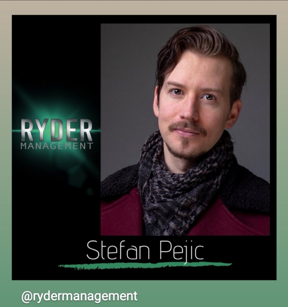 Stefan Pejic is represented by Ryder Management for Acting and Writing