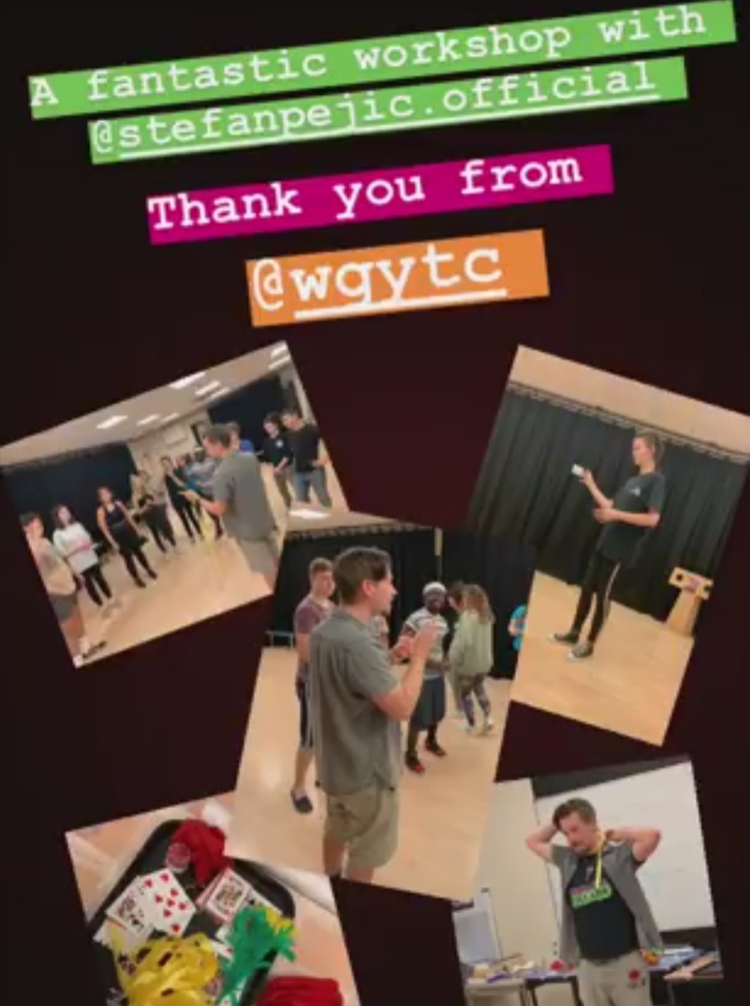 Stefan Pejic was Magic Consultant to West Glamorgan Youth Theatre for their recent production